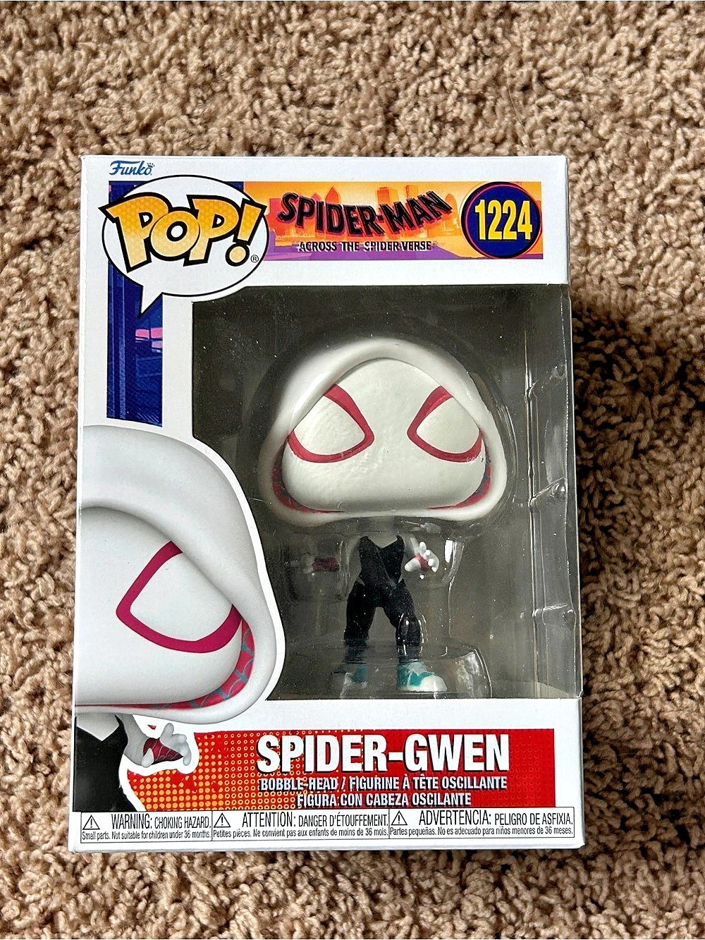 Across the Spider-Verse Spider-Gwen Funko Pop Bobble-Head #1224